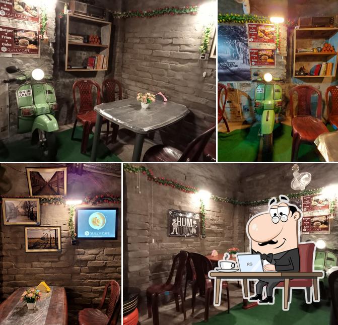 Take a seat at one of the tables at Gully Café
