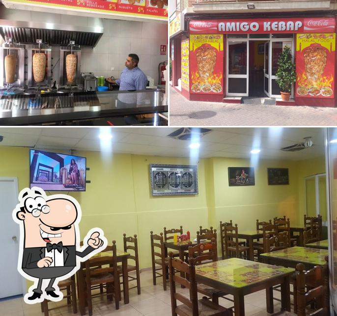 El interior de Amigo Kebab