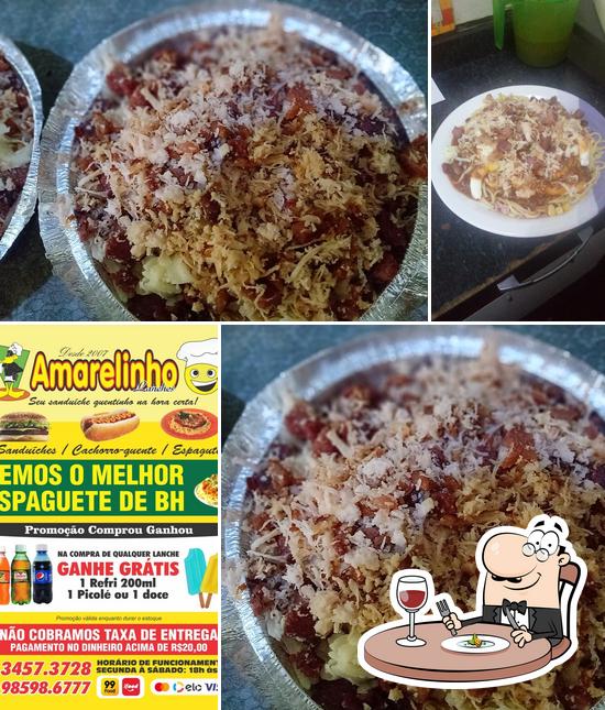 Comida em Steer espaguete lanches