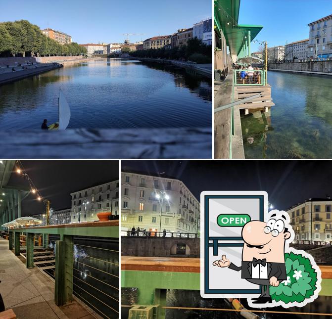 Puoi goderti l'aria fresca da seduto all'esterno di GUD • Milano Darsena