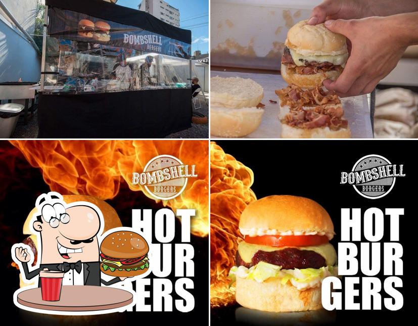 Hambúrguer em Bombshell Burgers