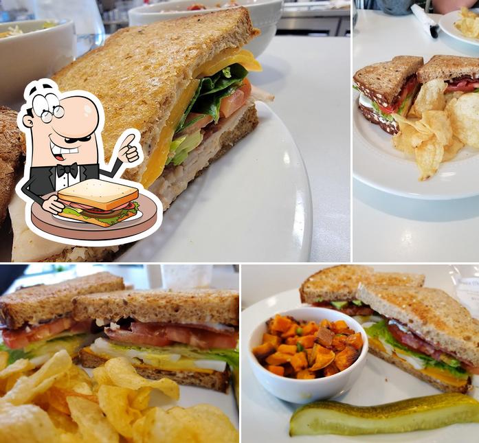 Have a sandwich at FreshFit Cafe