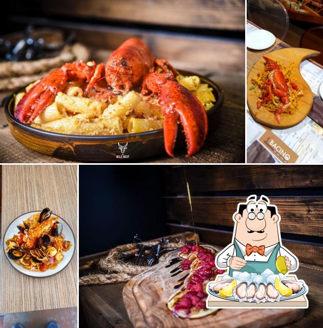 Get various seafood meals offered by The Wild West Bar & Grill