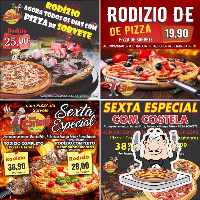 Experimente pizza no Pizzaria Don Carloni