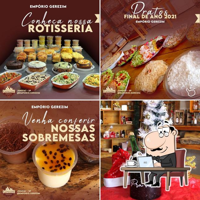 Sente em uma das mesas no Gerezim Restaurante Marmitaria e Rosticerie