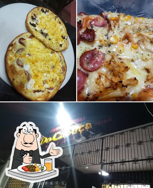 Entre diferentes coisas, comida e exterior podem ser encontrados no Pizzas e Esfihas do Cabeça Prime