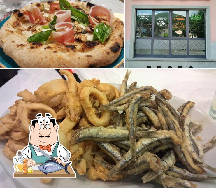 Pizzeria Piazzole offre un menu per gli amanti dei piatti di mare