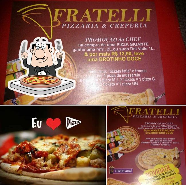 Escolha pizza no Fratelli Pizza