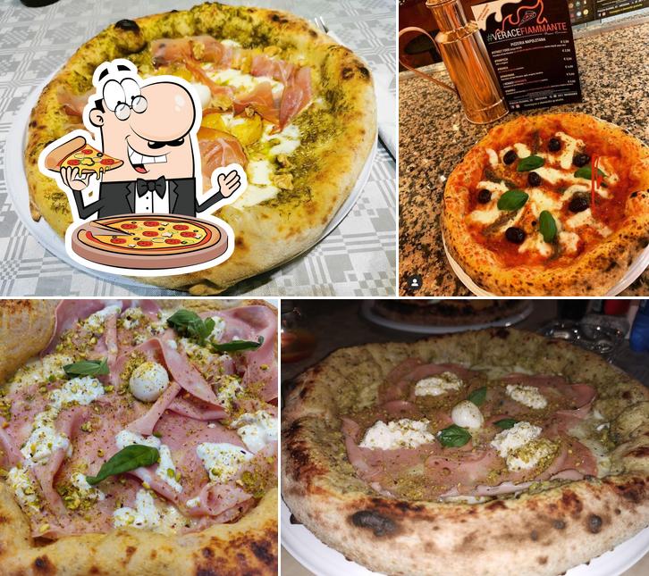 A Pizzeria Verace Fiammante Peppe Curreli, puoi goderti una bella pizza