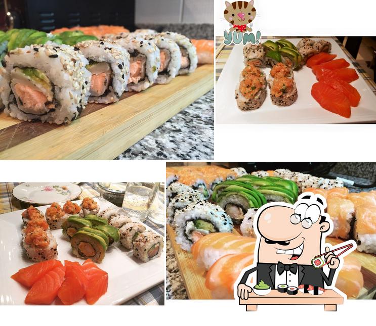 Sushi rolls are offered by Sushi Seiba