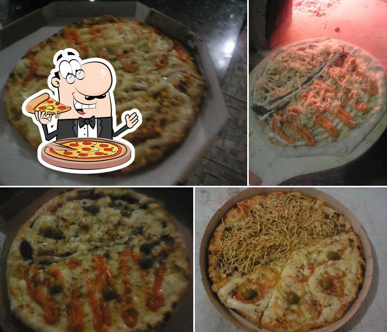 Escolha pizza no Lanchonete do beiçola