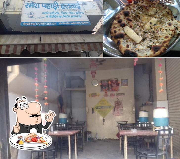 Pick pizza at Ramesh Pahadi Halwai