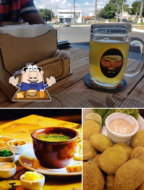 Dê uma olhada a imagem apresentando comida e cerveja no Deck 59