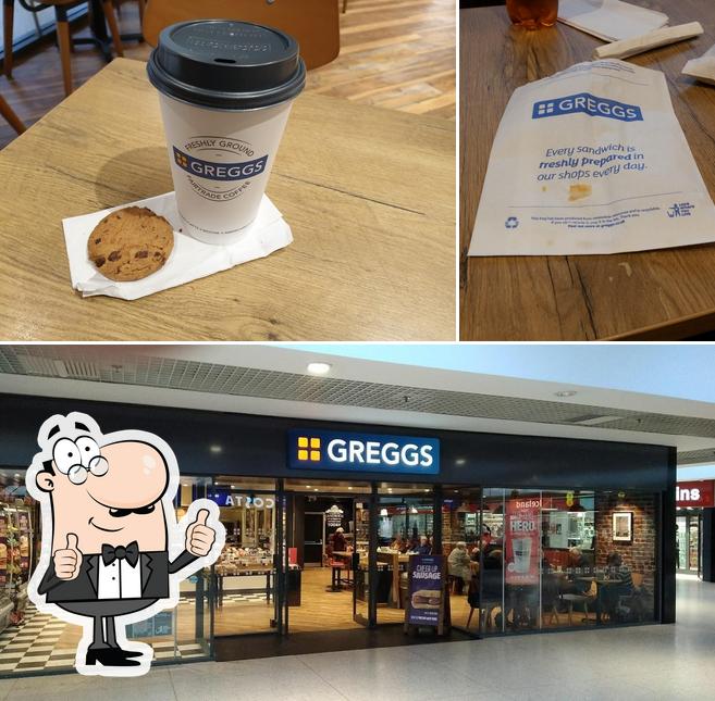 Look at the photo of Greggs