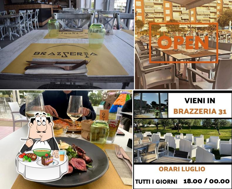 Tra le diverse cose da Brazzeria 31 - Pizzeria e Brasserie a Ventimiglia si possono trovare la tavolo da pranzo e esterno