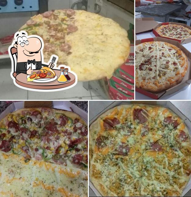 Escolha pizza no Bella Pizza