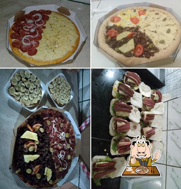 Escolha diferentes variedades de pizza