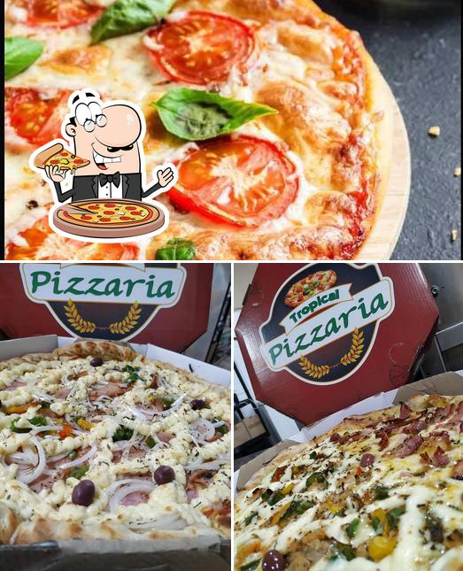 Experimente pizza no Pizzaria Tropical