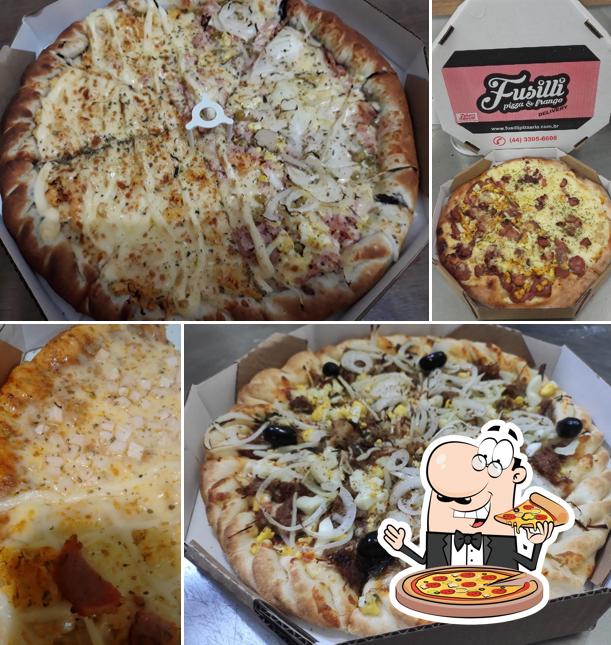 Peça diferentes variedades de pizza