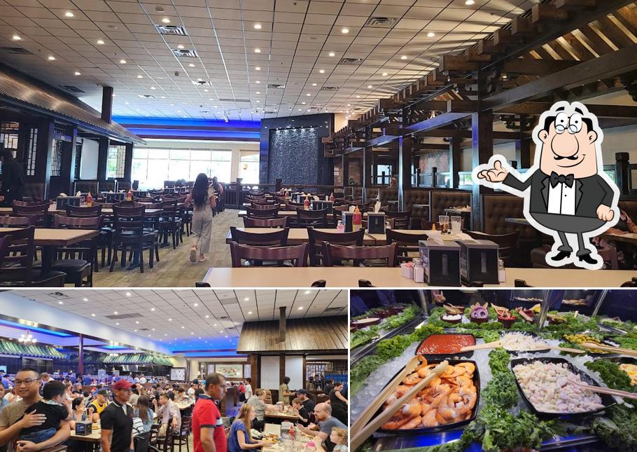 The image of Dragon Star Buffet’s interior and food