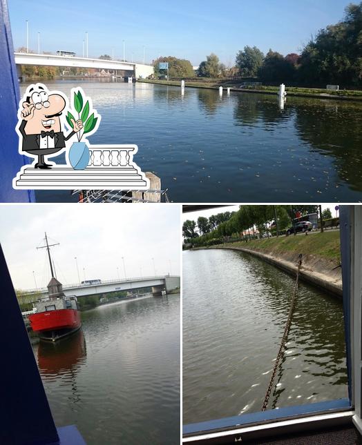 Jetez un coup d’œil à quoi ressemble Hotel de Barge à l'extérieur