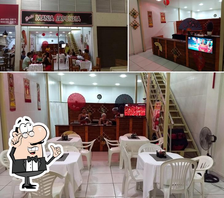 O interior do Sushi Mania Japonesa