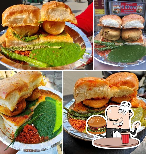 Try out a burger at Kumar Pav Bhaji Corner