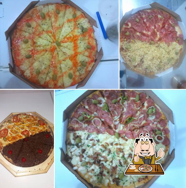 Escolha pizza no Pizzaria Luz Divina