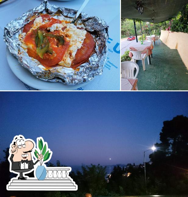 You can get some fresh air at the outside area of Alkinos Restaurant