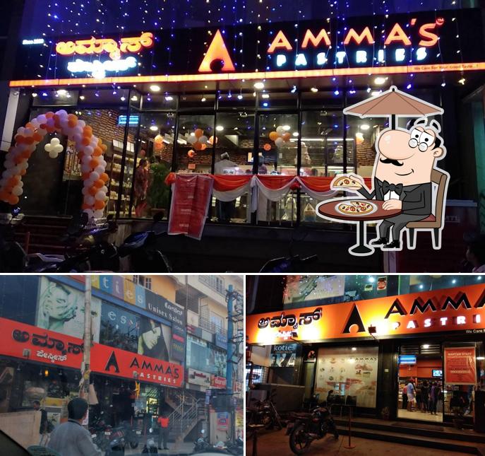 You can get some fresh air outside Amma's Pastries