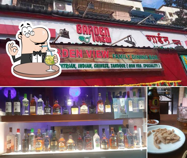 The restaurant's drink and interior