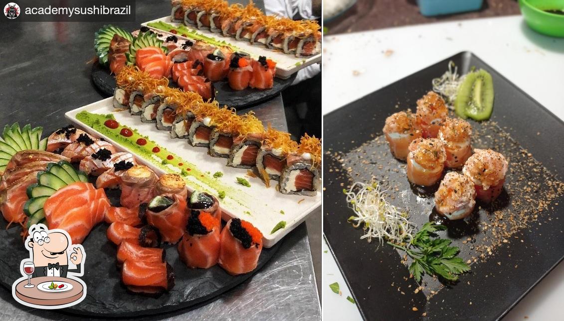 Platos en Rukasu Sushi