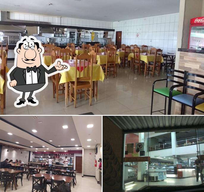 O interior do Belo Pão Panificadora, Confeitaria e Pizzaria