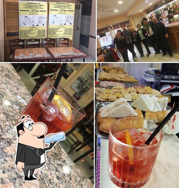 This is the photo showing drink and interior at Bar Forum Livorno