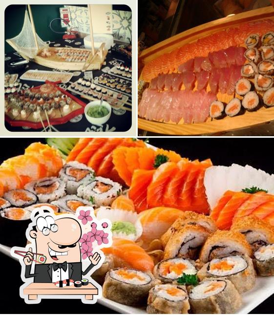 Prove diferentes opções de sushi