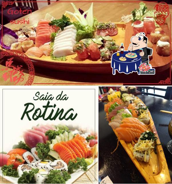 Sashimi em Goten Sushi