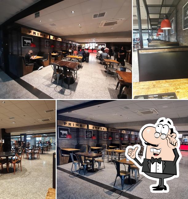 O interior do Mania de Churrasco! Prime Steak & Burger