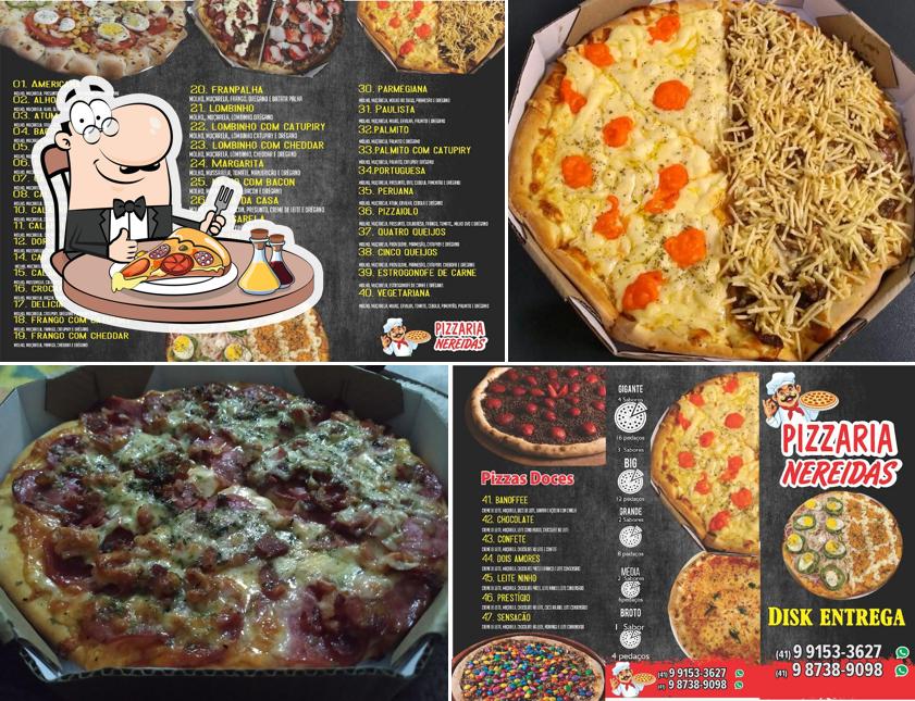 Peça diversos variedades de pizza