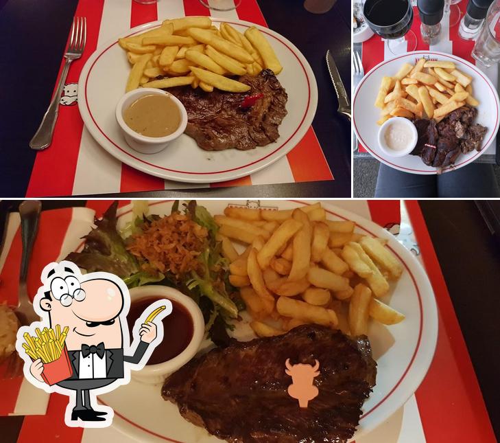 A Restaurant La Boucherie vous pouvez prendre des frites, des pommes frites