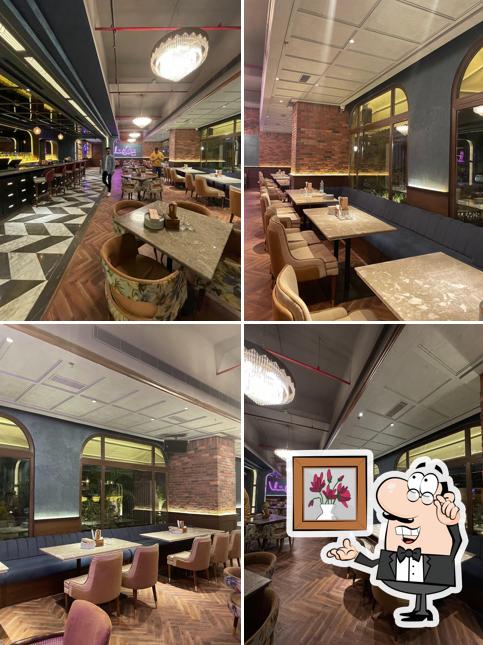 The interior of one8 Commune, Punjabi Bagh