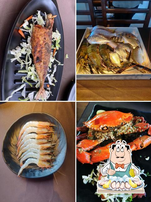 Get seafood at Fish Tales