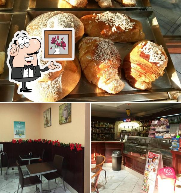 Tra le varie cose da Anema & Cafè....bar...paninoteca...pizzetteria...tavola calda si possono trovare la interni e cibo