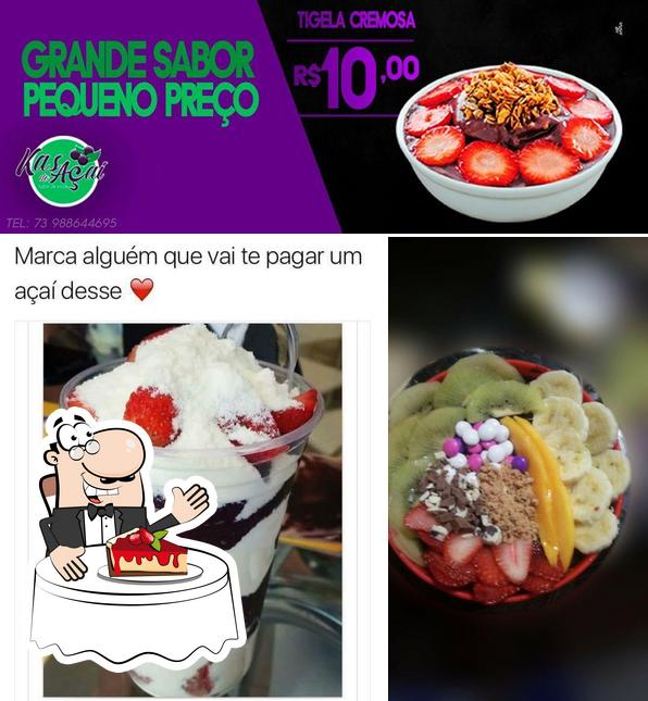 Casa do Açaí oferece uma escolha de sobremesas