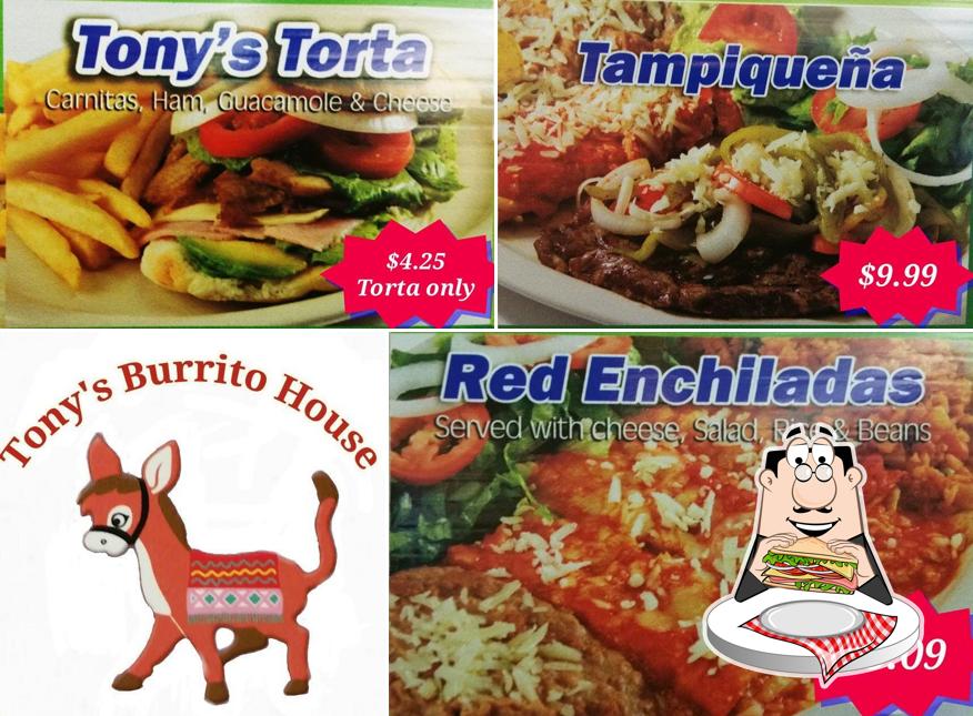 Tony's Burrito House in El Paso Restaurant menu and reviews