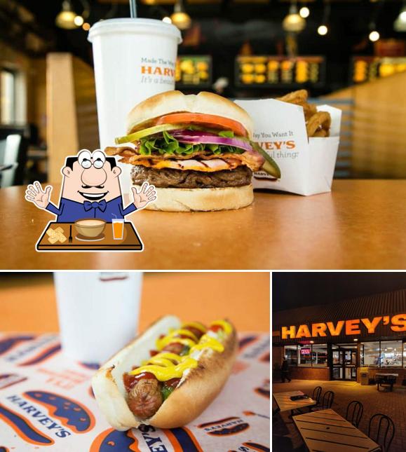 Parmi les différentes choses de la nourriture et la intérieur, une personne peut trouver sur Harvey's