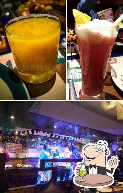 Among various things one can find drink and bar counter at Barbeque Nation - Gachibowli