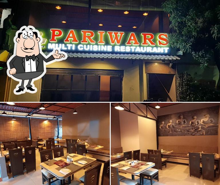 The interior of Pariwars Multi Cuisine Restaurant