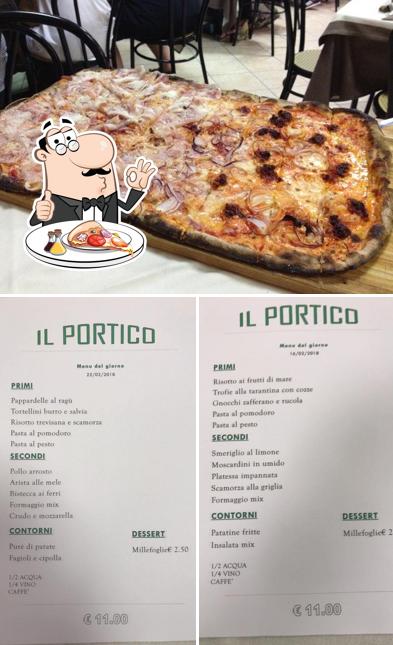 Scegli una pizza a il portico ristorante pizzeria