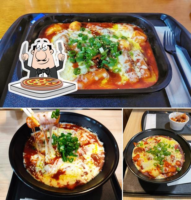 Escolha pizza no Mashitá Korean Food