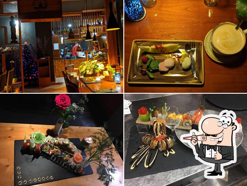 Sushi-Rollen werden von Ikigai Modern Asia Kitchen angeboten